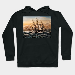 SQUARE RIGGER 'WAVERTREE'  IN A STORM Hoodie